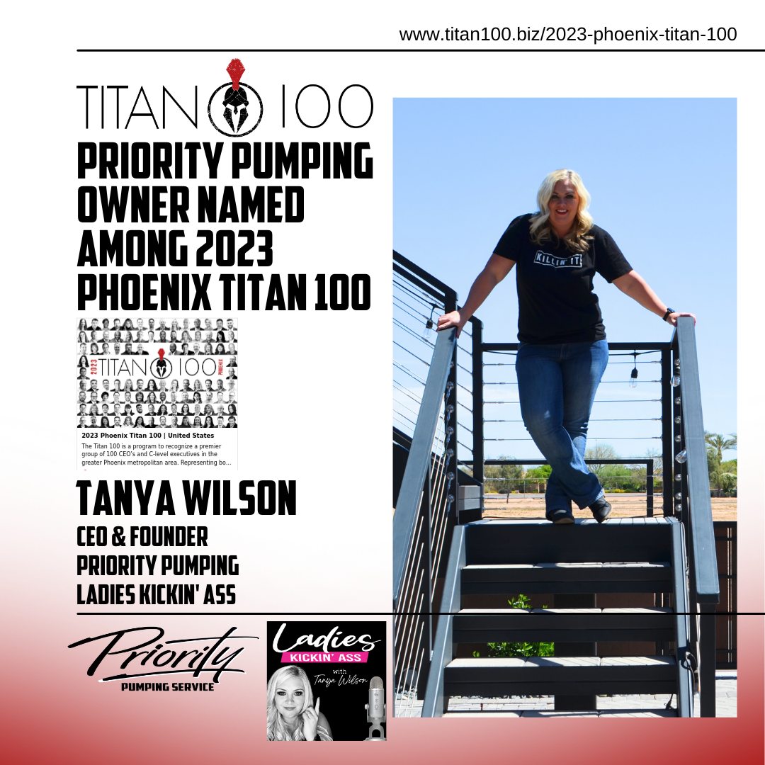 🥁🥁Drum roll, please!🥁🥁
We are beyond PUMPED to share that our CEO & Owner, Tanya Wilson, has been named one of the Phoenix Titan 100 for 2023!
The Titan 100 program recognizes the top 100 CEOs & C-level executives. They are the area’s most accomplished business leaders in their industry using criteria that include demonstrating exceptional leadership, vision, and passion.
Please join us in giving Tanya a huge round of applause for being named a Phoenix Titan 100 for the second year in a row👏👏!
Get the full scoop here: https://www.titan100.biz/2023-phoenix-titan-100
#phoenixtitan #phoenixtitan100 #tanyakickinass #leaders #girlboss #sheeo #ladieskickinass #priooritypumping #phoenix #titan100