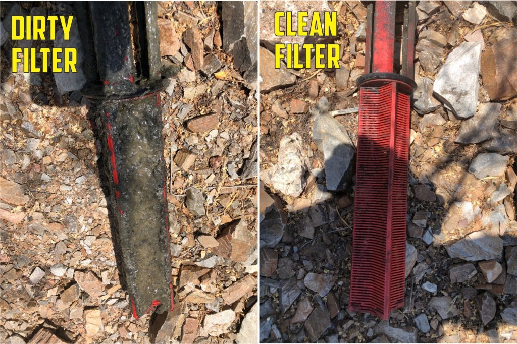 Effluent filter cleaning