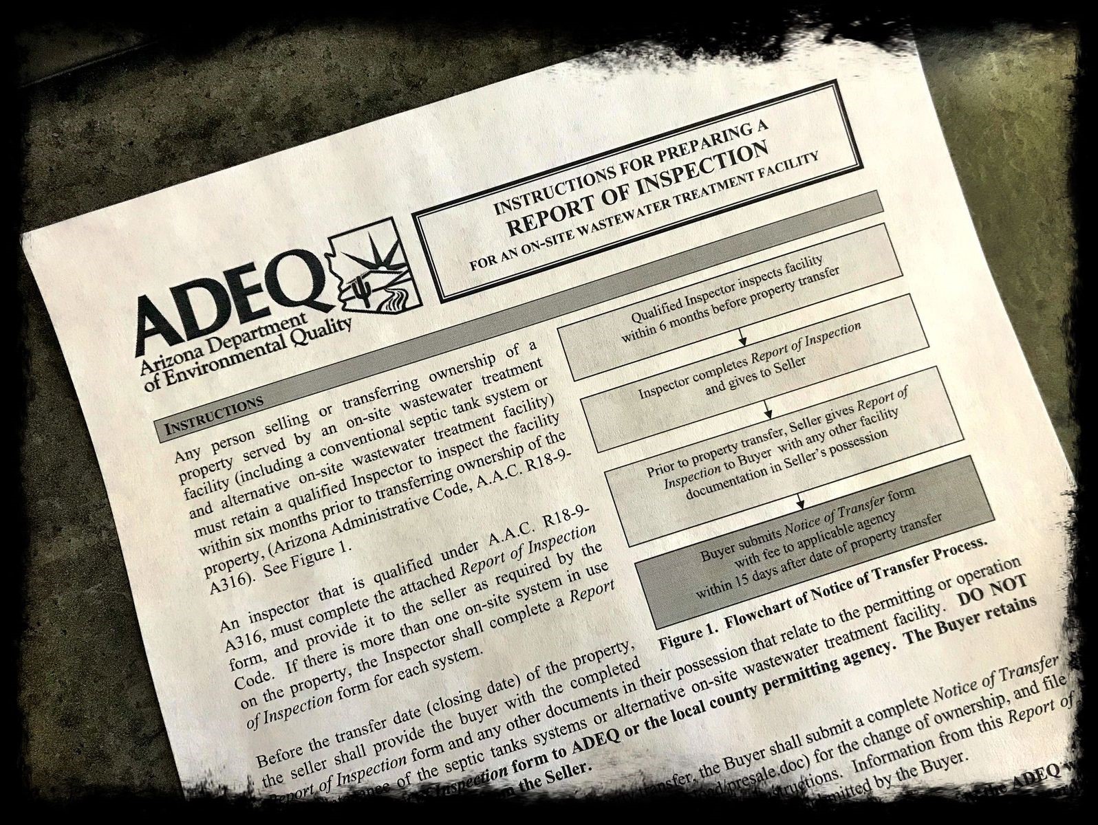 ADEQ Septic Inspection Report
