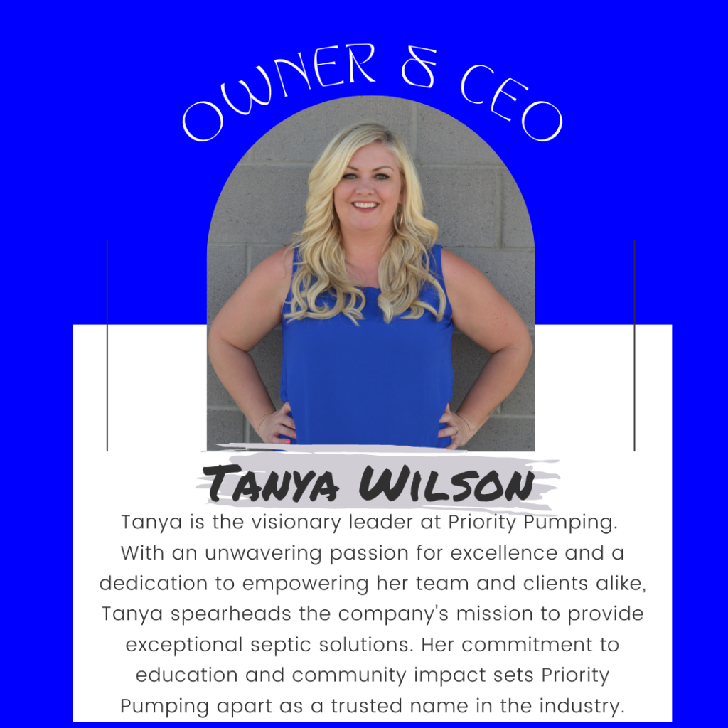 Tanya Wilson Priority Pumping CEO Woman Owned Septic Business