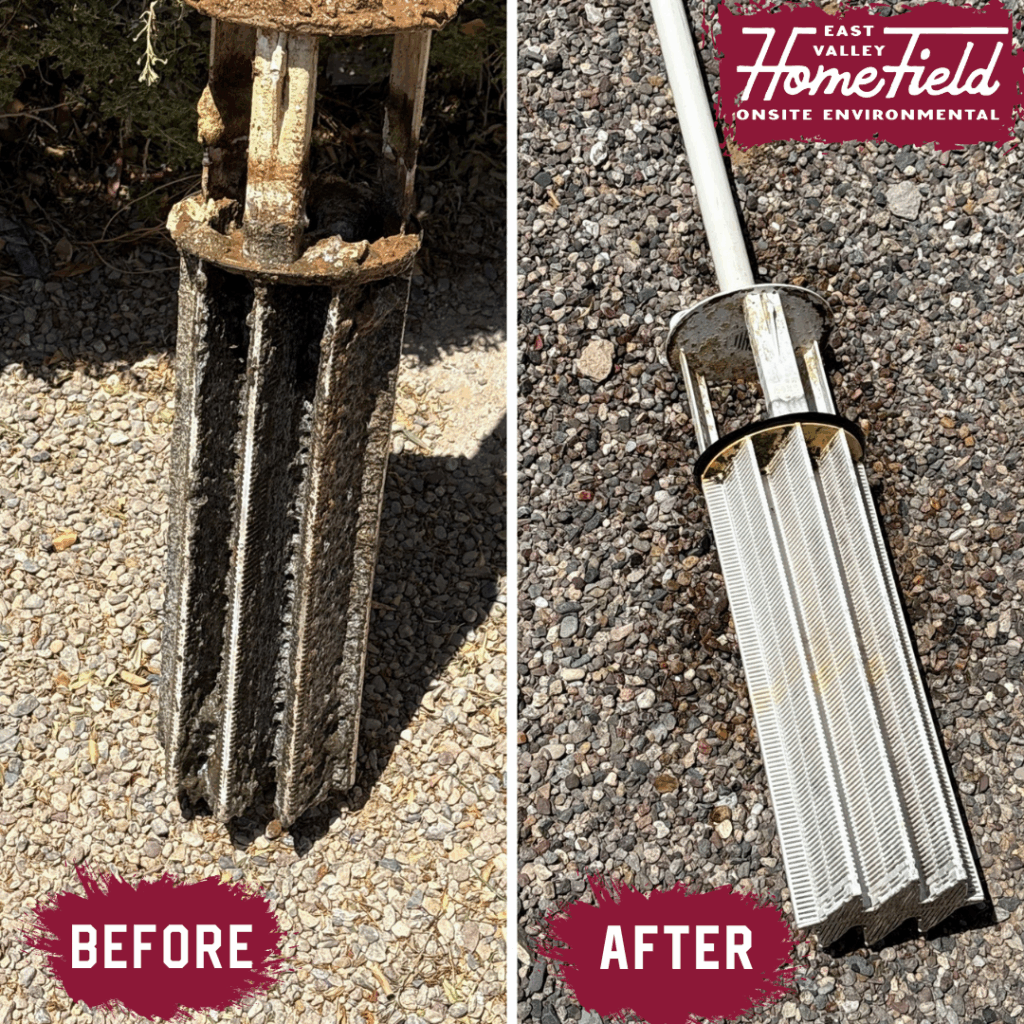 Before And After Effluent Filter Cleaning